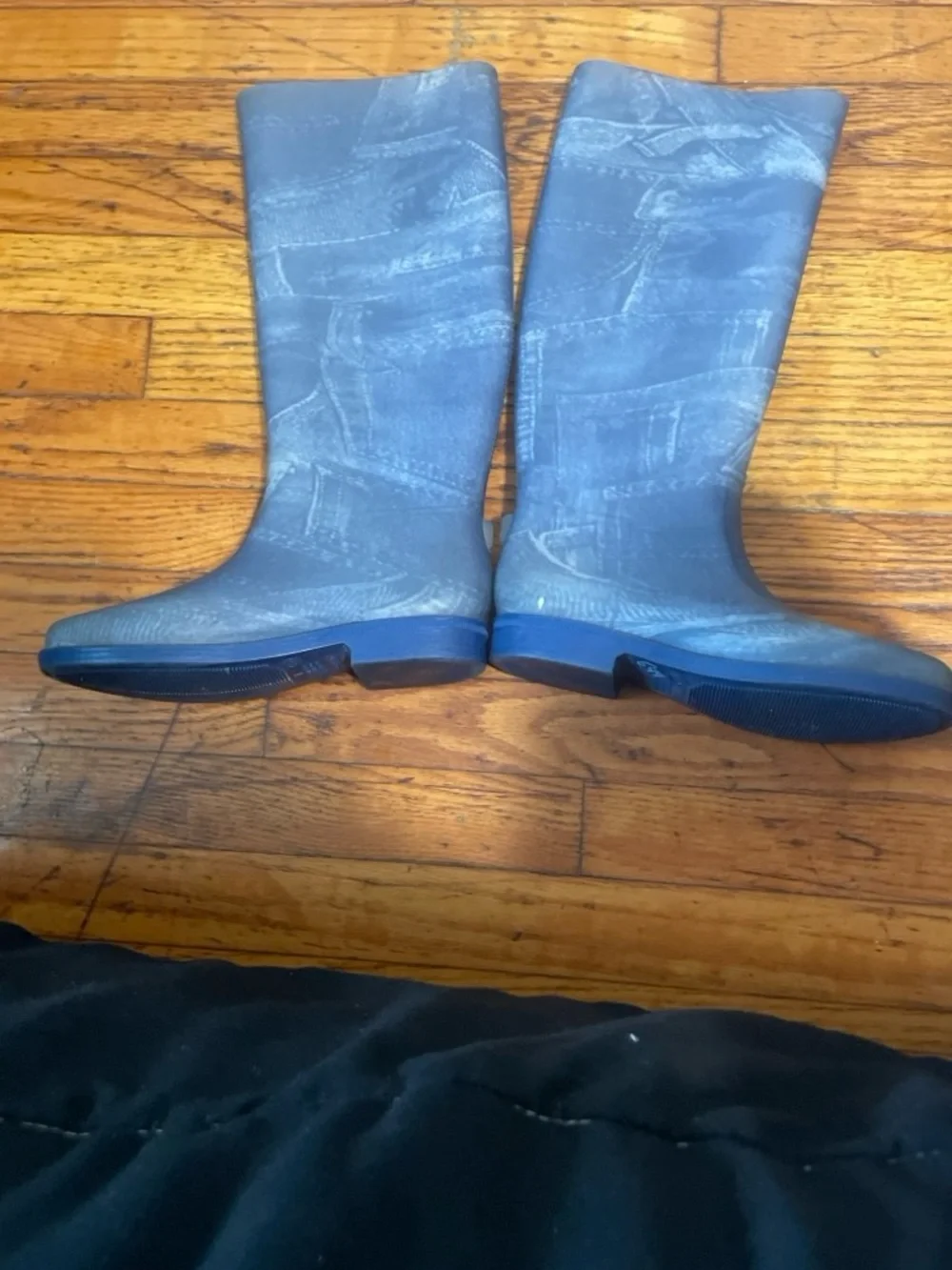 TOP Moda Gray Tall Rubber Rain Boots